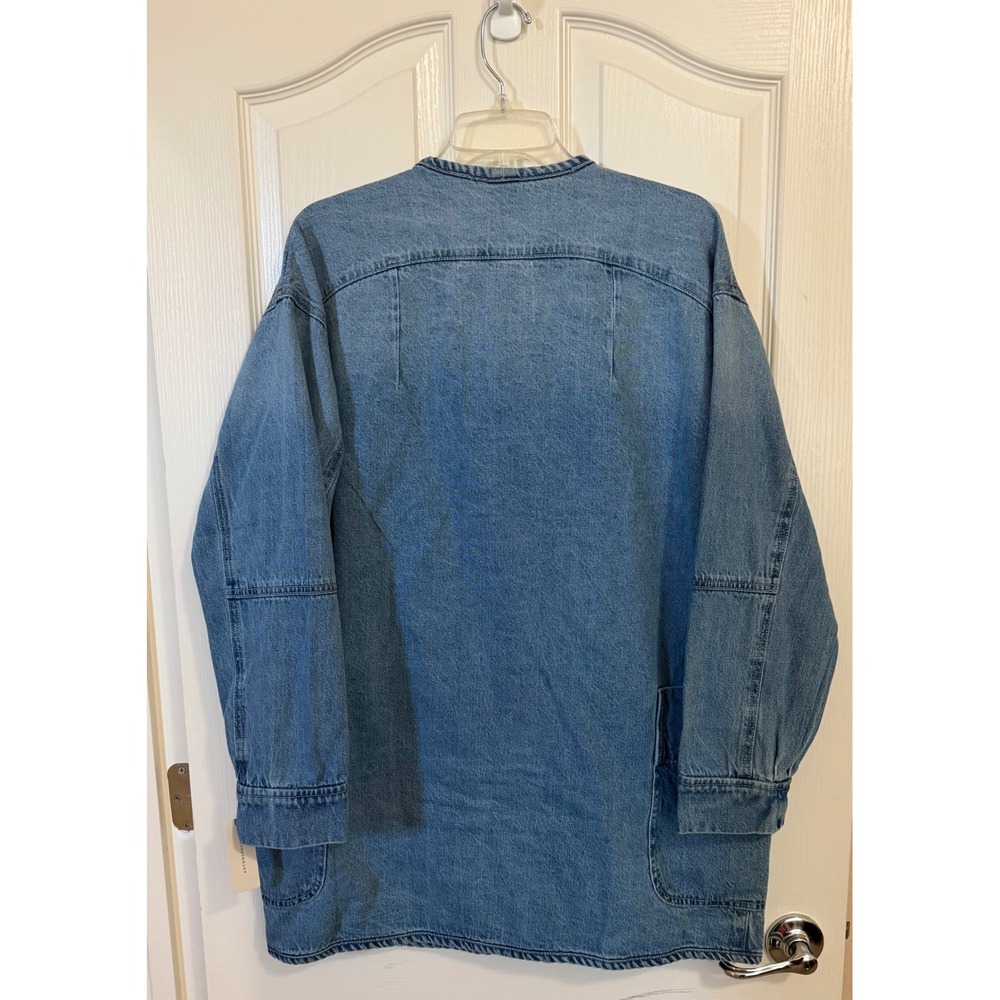 Pilcro Anthropologie Denim Chore Jacket Utility Oversized Lightwash New M. - Picture 7 of 7